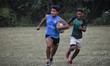 Boys practice rugby on a field during a winter afternoon in Kolkata, India, on November 18...