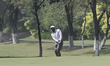 Indian golf player Manav Shah plays a shot during the IGPL (Indian Golf Premier League) in...
