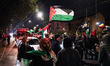 Demonstrators participate in the demonstration in support of Palestine, Freedom Flotilla C...