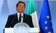 Italian Prime Minister Matteo Renzi attends a press conference at the EU headquarters in B...
