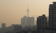 A view of northern Tehran, Iran, and the Milad telecommunication tower during polluted air...