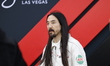 Steve Aoki arrives at the paddock ahead of the Formula 1 Heineken Las Vegas Grand Prix in...