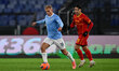 Gustav Isaksen of S.S. Lazio and Riccardo Sottil of U.S. Lecce are in action during the 12...