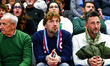 Supporters attend the match between Real Sebastiani Rieti and WeGreenIT Milano in Rieti, I...
