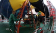 Volunteers participate in the traditional balloon inflation for the 2025 Macy's Parade in...