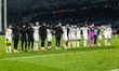 F.C. Copenhagen players celebrate with the fans after the end of the UEFA Champions League...