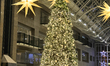 A Christmas tree is decorated and illuminated in Toronto, Ontario, Canada, on November 29,...