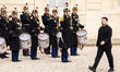 Ukrainian President Volodymyr Zelensky arrives at the Elysee Palace to meet with French Pr...