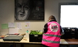 Restaurants du Coeur volunteers participate during the visit of Minister Marina Ferrari, M...