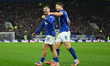 Kiernan Dewsbury-Hall of Everton celebrates with James Tarkowski of Everton after scoring...