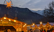 A festive Christmas market takes place in Tegernsee, Miesbach, Upper Bavaria, Bavaria, Ger...