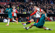 Feyenoord player Ayase Ueda scores 2-0 during the match Feyenoord vs PEC Zwolle at the Sta...