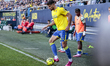 Garcia Pascual of Cadiz CF controls the ball during the La Liga Hypermotion match between...
