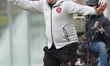 Giovanni Tedesco, head coach of AC Perugia Calcio, gestures during the match between AC Pe...