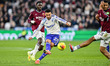 Morgan Rogers of Aston Villa shoots and scores the third goal during the Premier League ma...