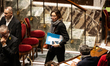 Amelie de Montchalin, the Minister of Public Action and Accounts, is seen during the sessi...