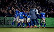 The team of FC Den Bosch celebrates the goal by FC Den Bosch midfielder Amine Boushaba dur...