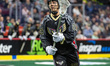 Landen Sinfield of the Philadelphia Wings passes the ball during an NLL box lacrosse game...