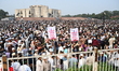 Hundreds Of Thousands Peoples Gather At The South Plaza Of The National Parliament To Atte...