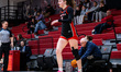 MEGHAN ANDERSEN (5) of the Fairfield Stags reacts during an NCAA women's basketball game a...