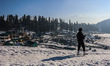 Indian soldiers from the BSF patrol at the famous ski resort Gulmarg in Jammu and Kashmir,...