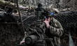 A soldier from the 44th Hetman Danylo Apostol Artillery Brigade of the Ukrainian Armed For...