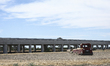 A general view of the construction site for the California High-Speed Rail Project in Fres...