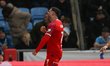 Wes Burns of Ipswich Town celebrates after scoring the team's second goal during the Sky B...