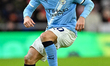 Rayan Cherki of Manchester City plays during the Premier League match between Sunderland a...