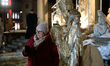 A nativity scene with the three wise men is seen near the St. Alexander Church on Triple C...