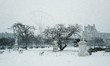 The Jardin des Tuileries gardens experience heavy snowfalls in central Paris, France, on J...