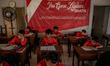 A number of students study at Kartini Emergency School in Pademangan, Jakarta, Indonesia,...