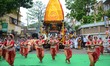 Indian dancers performing during the Rath Yatra festival in Kolkata , India on Wednesday 6...