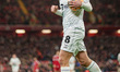Adam Phillips of Barnsley celebrates after scoring their goal during the Emirates FA Cup T...