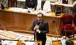 Sebastien Lecornu, the French Prime Minister, speaks during the debates on the two motions...