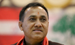 Newly elected Vice President of the Nepali Congress, Bishwo Prakash Sharma, attends the fi...