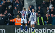 Jed Wallace of West Bromwich Albion is congratulated for the goal during the Sky Bet Champ...