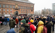 A demonstration under the slogans 'hands off Greenland' and 'Greenland for Greenlanders' t...