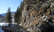 Winter mountain views from a trail in Tatra National Park in Zakopane, Poland, on January...