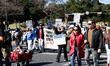 Hundreds gather at the Texas State Capitol in Austin, Texas, on January 19, 2026, for the...