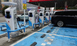 An electric vehicle charges at a charging station in Yichang, Hubei, China, on January 21,...