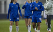 Lauren James #10 of Chelsea Women F.C. celebrates at full time during the FA Women's Leagu...