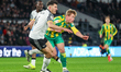 Danny Batth of Derby County and Aune Heggebo of West Bromwich Albion are in action during...