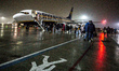 Ryanair logo is seen at Krakow Airport as passengers wait for boarding in  Krakow, Poland...
