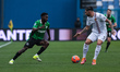 Alieu Fadera of US Sassuolo Calcio is in action during the Serie A football match between...