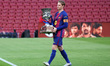 Frenkie de Jong holds the Spanish Supercup trophy during the match between FC Barcelona an...