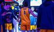 Victor Panov of the Drexel Dragons is announced as a starter before an NCAA men's basketba...