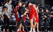 PETAR PINTER (21) of the Northeastern Huskies exits the court during an NCAA men's basketb...