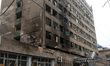 A building is damaged by a Russian drone strike in Odesa, Ukraine, on January 27, 2026. Th...