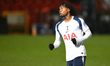 Yusuf Akhamrich of Tottenham Hotspur plays during the Premier League 2 match between Totte...